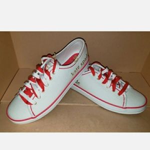 Keds x Kate Spade NY Foil Logo White Sneakers NWOB